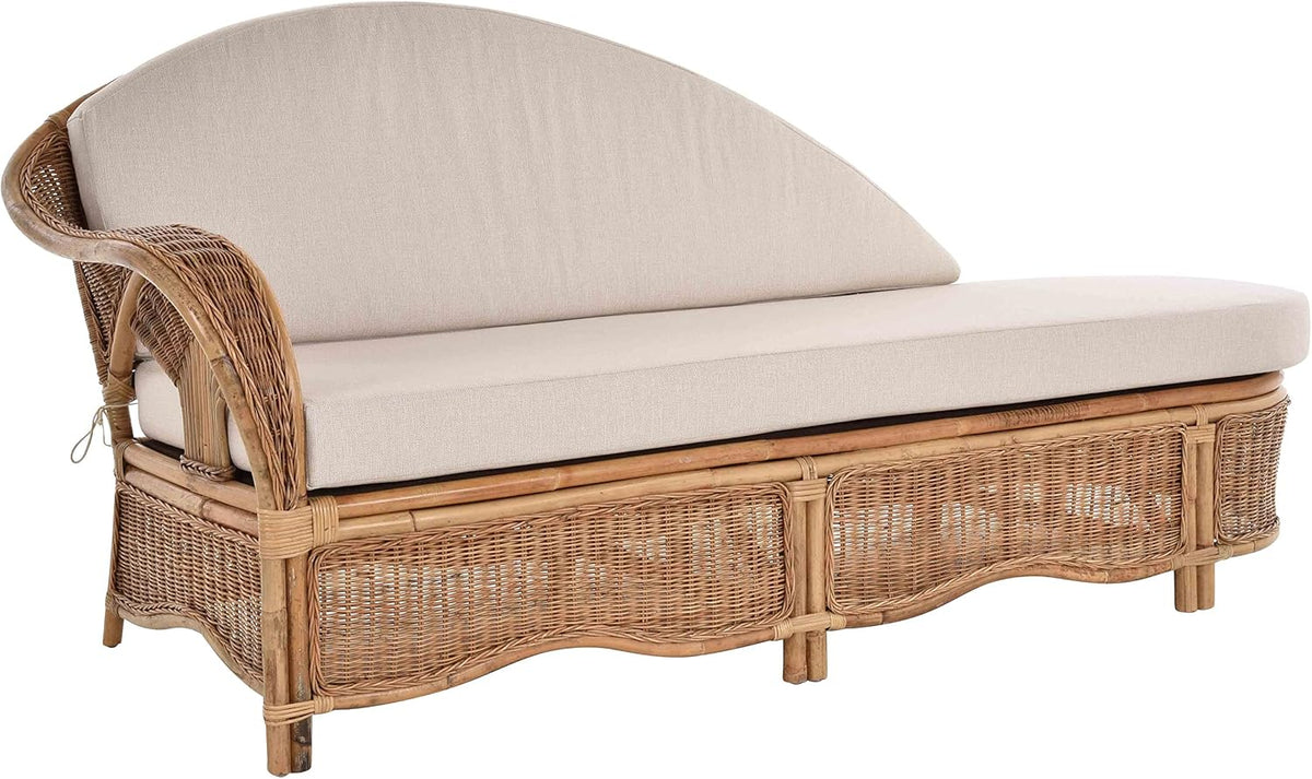 Szezlong, Krines Home, 185 x 58 cm, Beżowy/Brązowy, polirattan