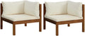 vidaXL, Sofy, 69 x 69 x 62,5 cm, Beżowy, lite drewno