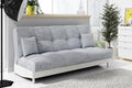 Sofa, LIKMA, 195x91x85 cm, Szary/Biały, skóra ekologiczna, 3-Osobowa, funkcja spania