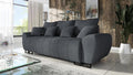 DMSM, Sofa rozkładana, 270 cm, Antracytowy, metal, funkcja spania