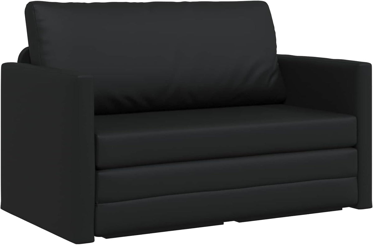 Sofa, vidaXL, 124 x 71 x 78 cm, Czarny, aksamit, 2 w 1
