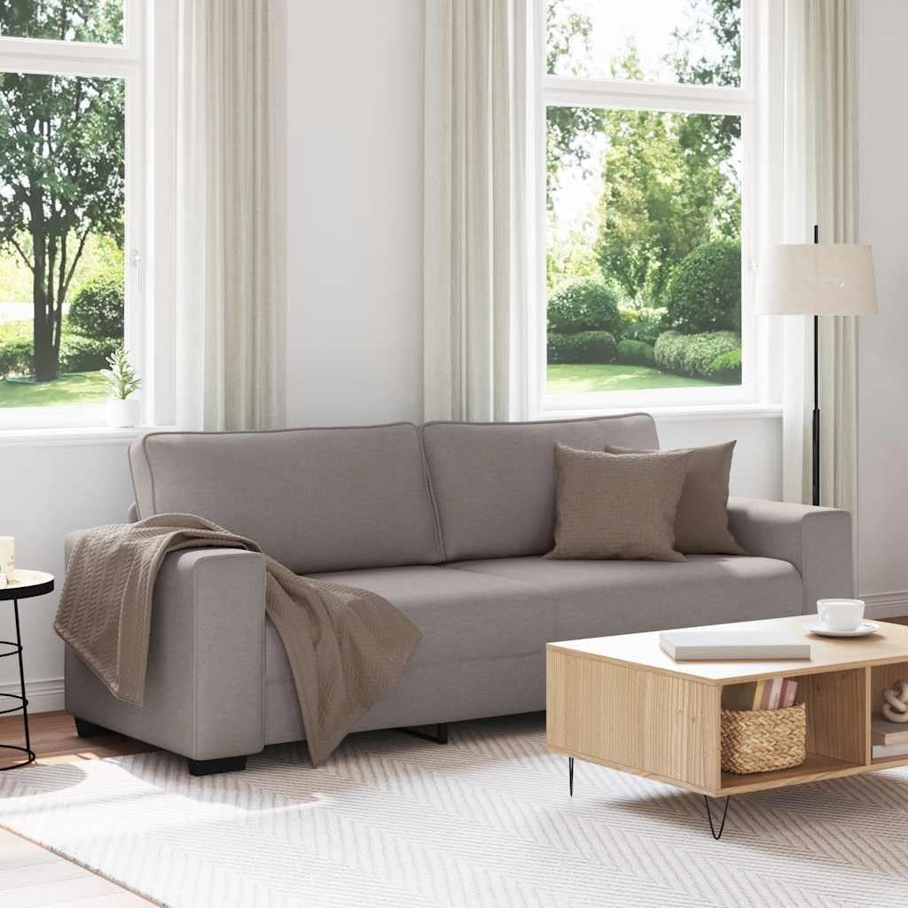 Sofa, YunCangg, 220 x 77 x 82 cm, Szary/Biały, lite drewno, 3-osobowa, miejsce do przechowywania