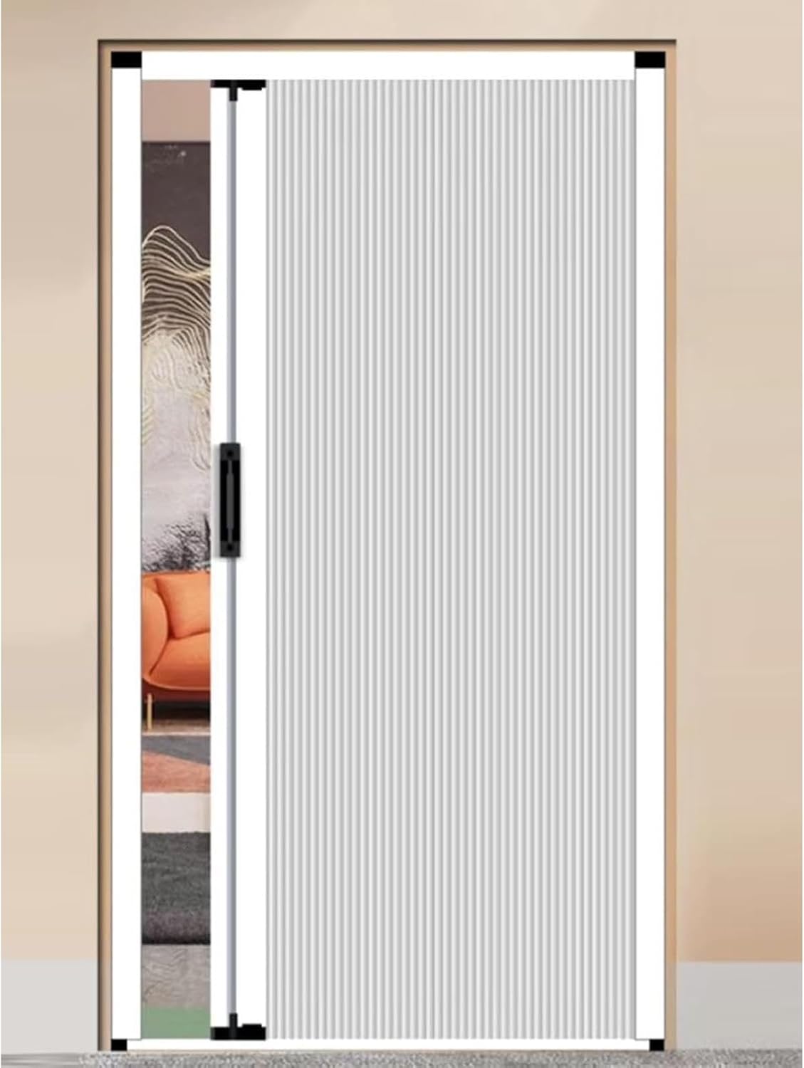 Zasłony panelowe, 91.5x203 cm, Szary/Beżowy, aluminium, składana konstrukcja