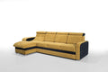 Robin, Sofa narożna, 315 cm, Czarny, funkcja spania