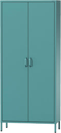 Szafa do sypialni, Jan Nowak, 80 x 185 x 45 cm, Niebieski, metal