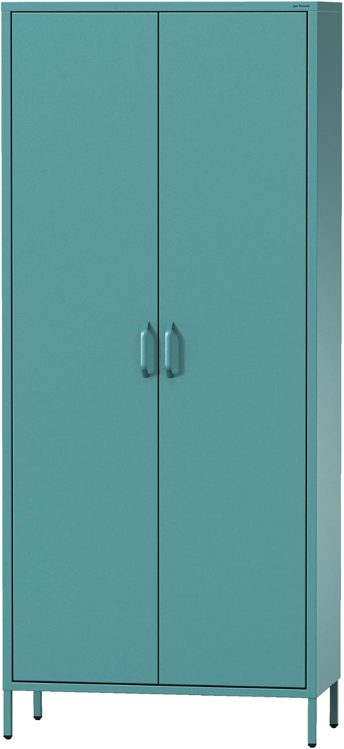 Szafa do sypialni, Jan Nowak, 80 x 185 x 45 cm, Niebieski, metal