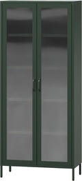 Witryny szklane, Jan Nowak, 80 x 185 x 45 cm, Szary/Zielony, metal