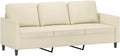 Sofa, vidaXL, 180 cm, Beżowy, metal, 3-osobowa