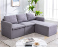 Sofa narożna, Szary, 3-osobow