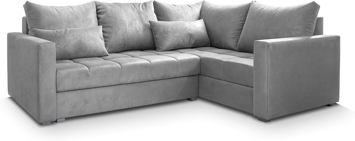 Sofa rozkładana, Masseno, 140x200 cm, Szary, płyta wiórowa, funkcja spania, miejsce do przechowywania