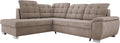 Sofa, DomiMeble, 186x125 cm, Brązowy/Beżowy, funkcja spania