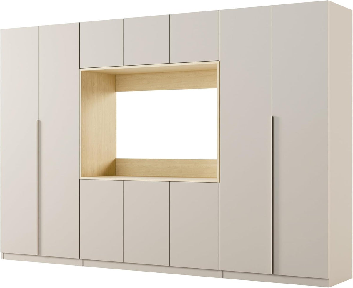 e-Meblast, Meblościanki, 315 x 210 x 54 cm, Szary/Biały