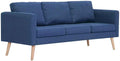 Sofa, vidaXL, 168 x 70 x 73 cm, Niebieski, 3-osobowa