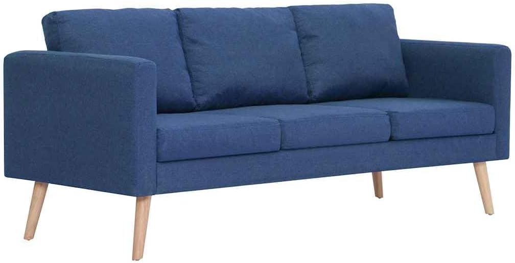 Sofa, vidaXL, 168 x 70 x 73 cm, Niebieski, 3-osobowa