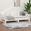 Sofa, RCODSSK, 90 x 200 cm, Szary/Biały, lite drewno, składana konstrukcja