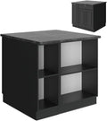 Vicco, Wyspy kuchenne, 90 cm, 58.16 kg, Antracytowy/Złoty, MDF, regulowana wysokość