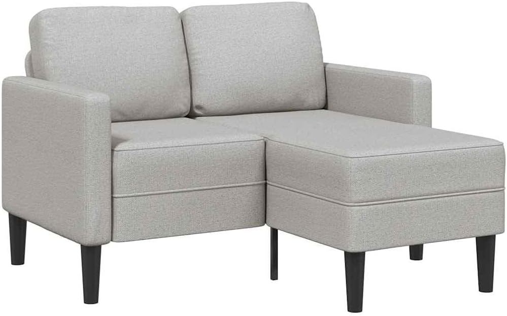 Sofa, Keeushr, 125 cm, Szary, lite drewno, 2-osobowa