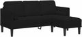 Sofa, vidaXL, 173 x 131 x 67 cm, Czarny, materiał drewnopochodny, 3-osobowa, składana konstrukcja, modułowa konstrukcja