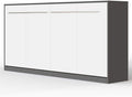 Łóżko z materacem, SMARTBett, 90 x 200 cm, Antracytowy/Biały, miejsce do przechowywania, składana konstrukcja