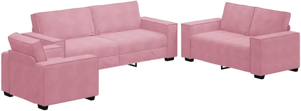 vidaXL, Sofa, 99 x 78 x 84 cm, Różowy, lite drewno, 2-osobowa