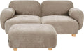 Sofa, Beliani, 79x91x41 cm, Beżowy, 2-osobowa, modułowa konstrukcja