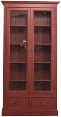 Casa Padrino, Szafki, 210 cm, Czerwony, lite drewno, 2 szuflad
