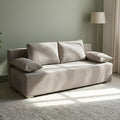 Sofa rozkładana, Bonni, 140 cm, Szary, sztruks, funkcja spania, miejsce do przechowywania