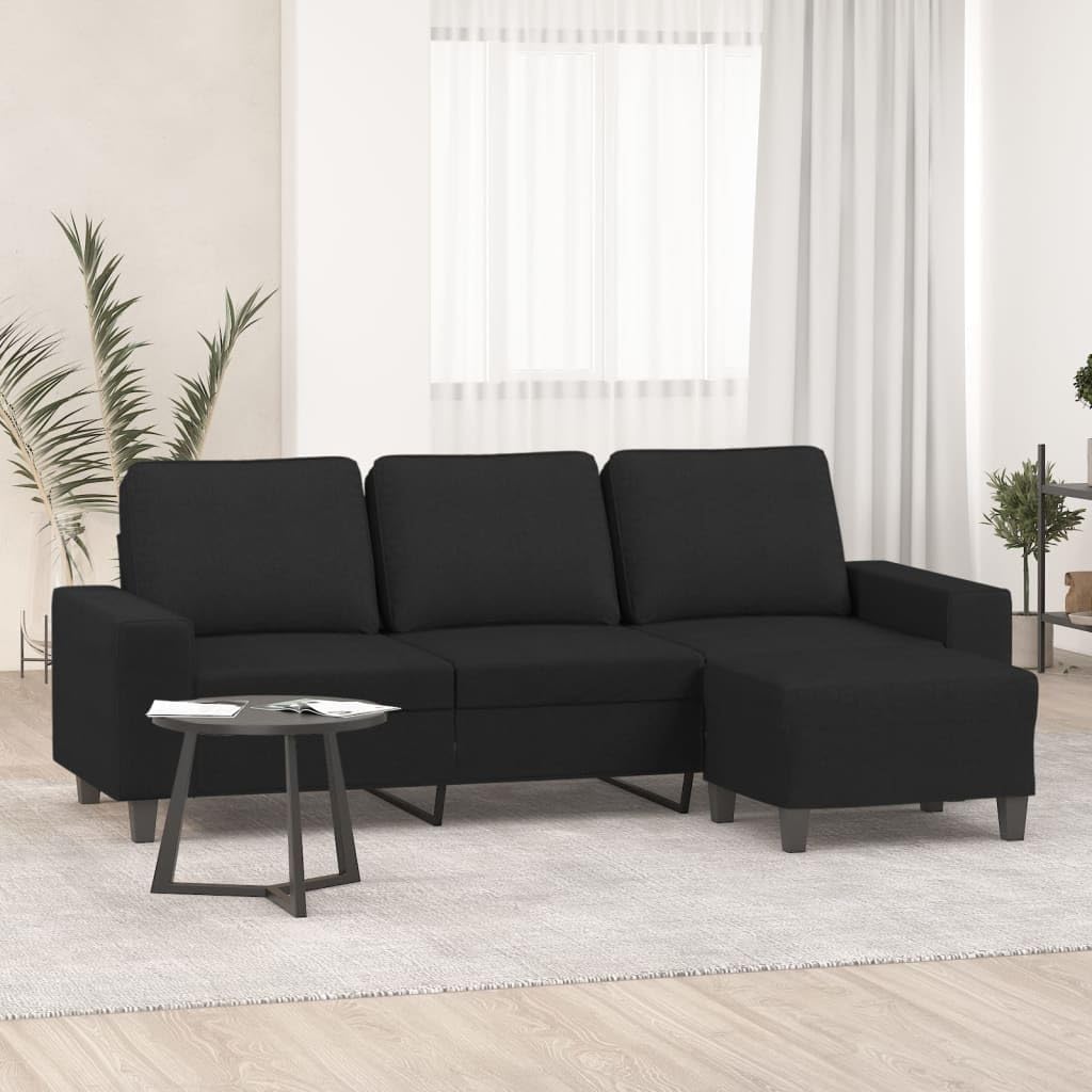 Sofa narożna, P3201155, Gecheer, 180 cm, Czarny, metal, 3-osobowa