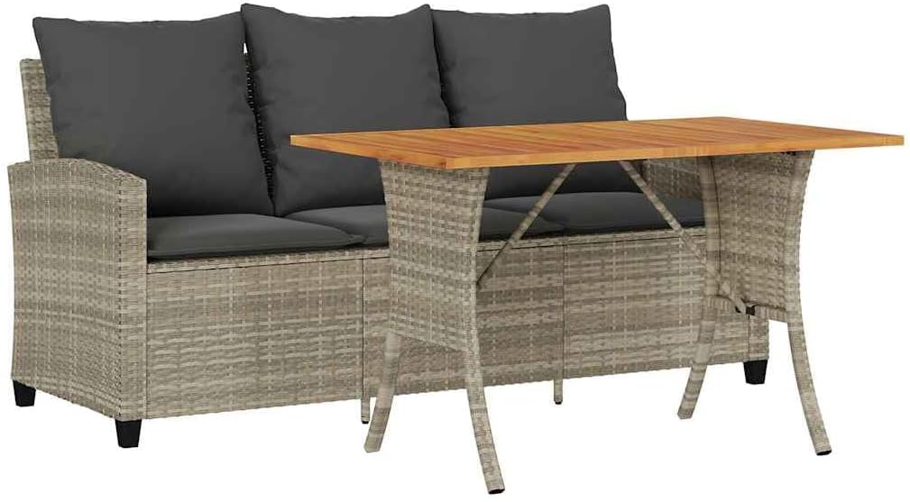 vidaXL, Sofa, 168 x 72 x 79 cm, Szary, lite drewno, 3-osobowa