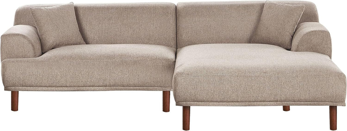 Sofa narożna, Beliani, 188x61 cm, Beżowy