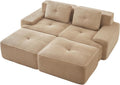Sofa, Luscriate, 74 cm, Beżowy, sztruks, 2-osobowa, modułowa konstrukcja