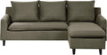 Beliani, Sofa narożna, 180x49 cm, Zielony, aksamit