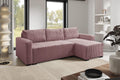 Sofa, LIKMA, 200x140 cm, Szary/Czerwony, sztruks, funkcja spania