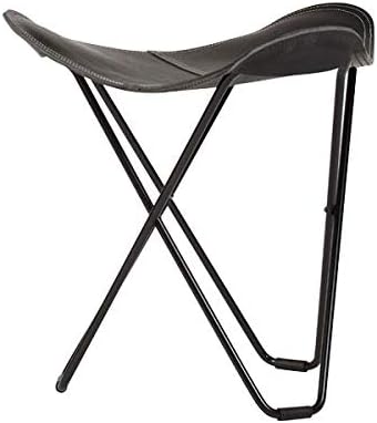 Taborety ze stopniami, Cuero Design, 48 cm, Czarny
