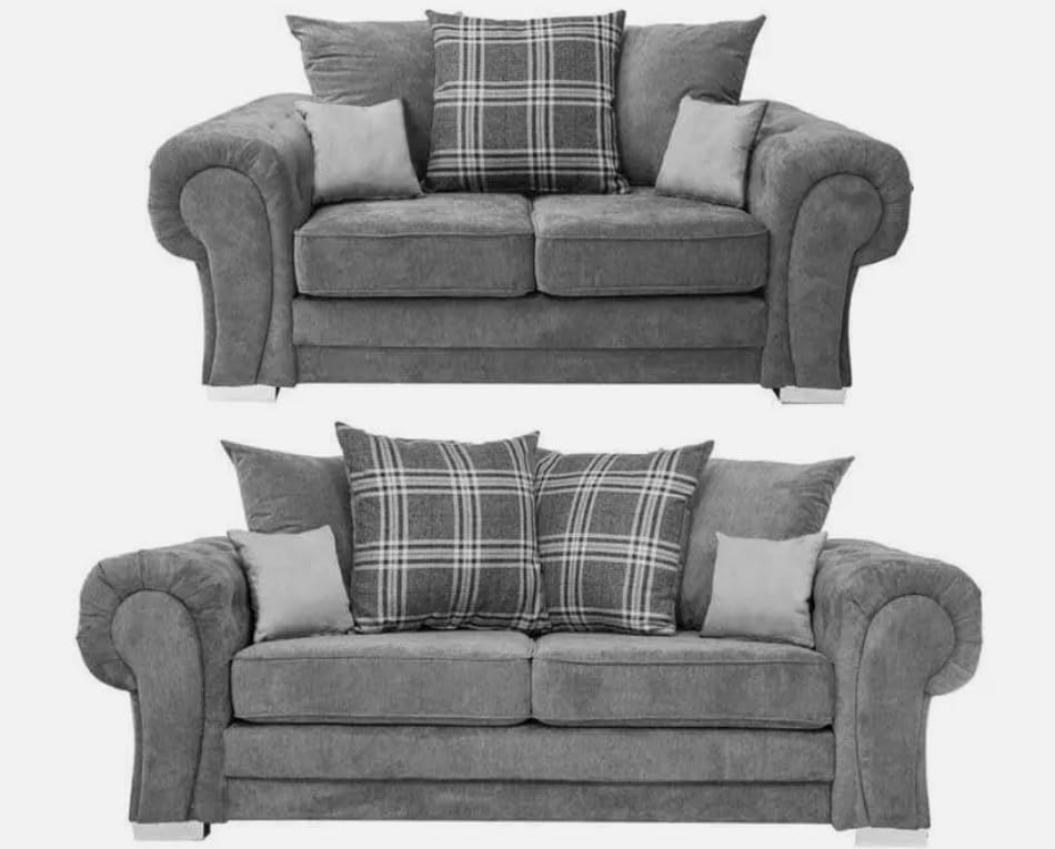 Sofa rozkładana, 245 x 245 cm, Szary, 2-osobowa