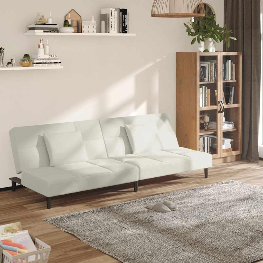 Sofa, Tonture, 200 x 84,5 x 69 cm, 2 W, Beżowy, aksamit, 2-osobowa, funkcja spania, 2 w 1