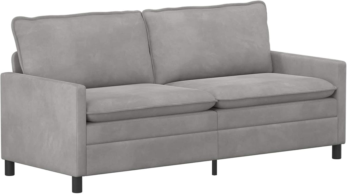 Sofa, vidaXL, 196 x 81 x 87,5 cm, Szary, aksamit, 2-osobowa
