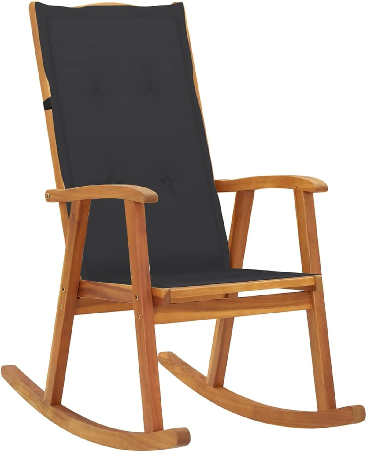 Krzesło do jadalni, Goliraya, 57 x 100 x 117 cm, Czarny/Brązowy, lite drewno