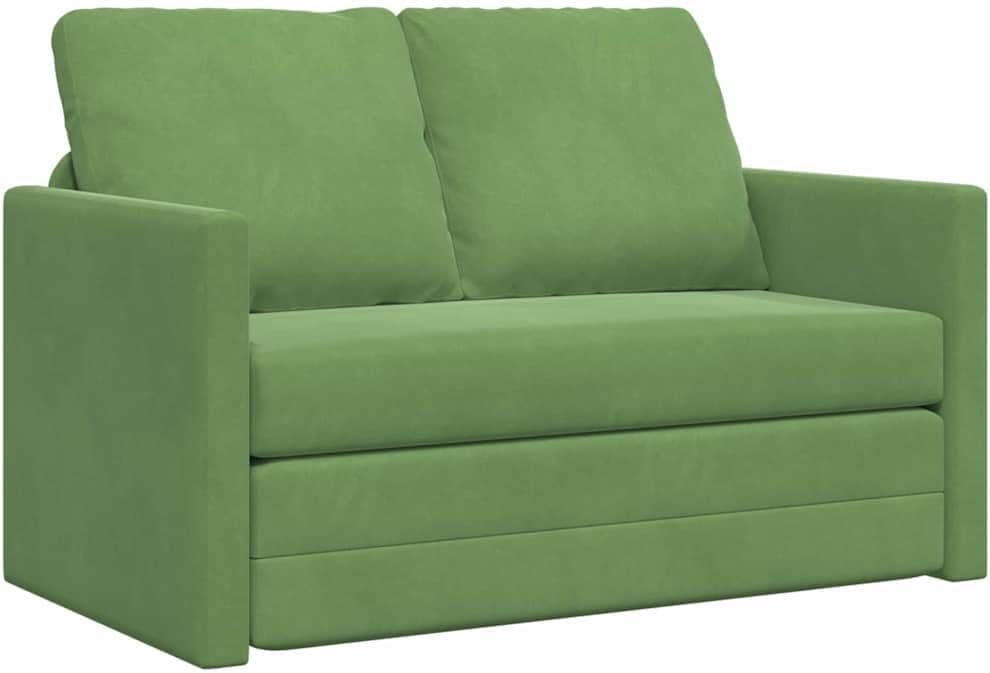 Sofa, vidaXL, 204 x 122 x 60 cm, Zielony, aksamit, funkcja spania