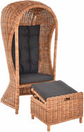 Korb-Outlet, Fotel, 78 cm, Pomarańczowy/Brązowy, polirattan, 1-osobowy, odporność na warunki atmosferyczne