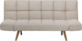 Sofa, Beliani, 182x51 cm, Beżowy, 3-osobowa, funkcja spania, miejsce do przechowywania, regulowane podłokietniki