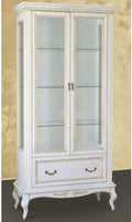 Casa Padrino, Witryny szklane, 210 cm, Biały/Beżowy, lite drewno