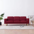 Sofa, Keeushr, 200 x 82 x 75 cm, Czerwony, 3-osobowa