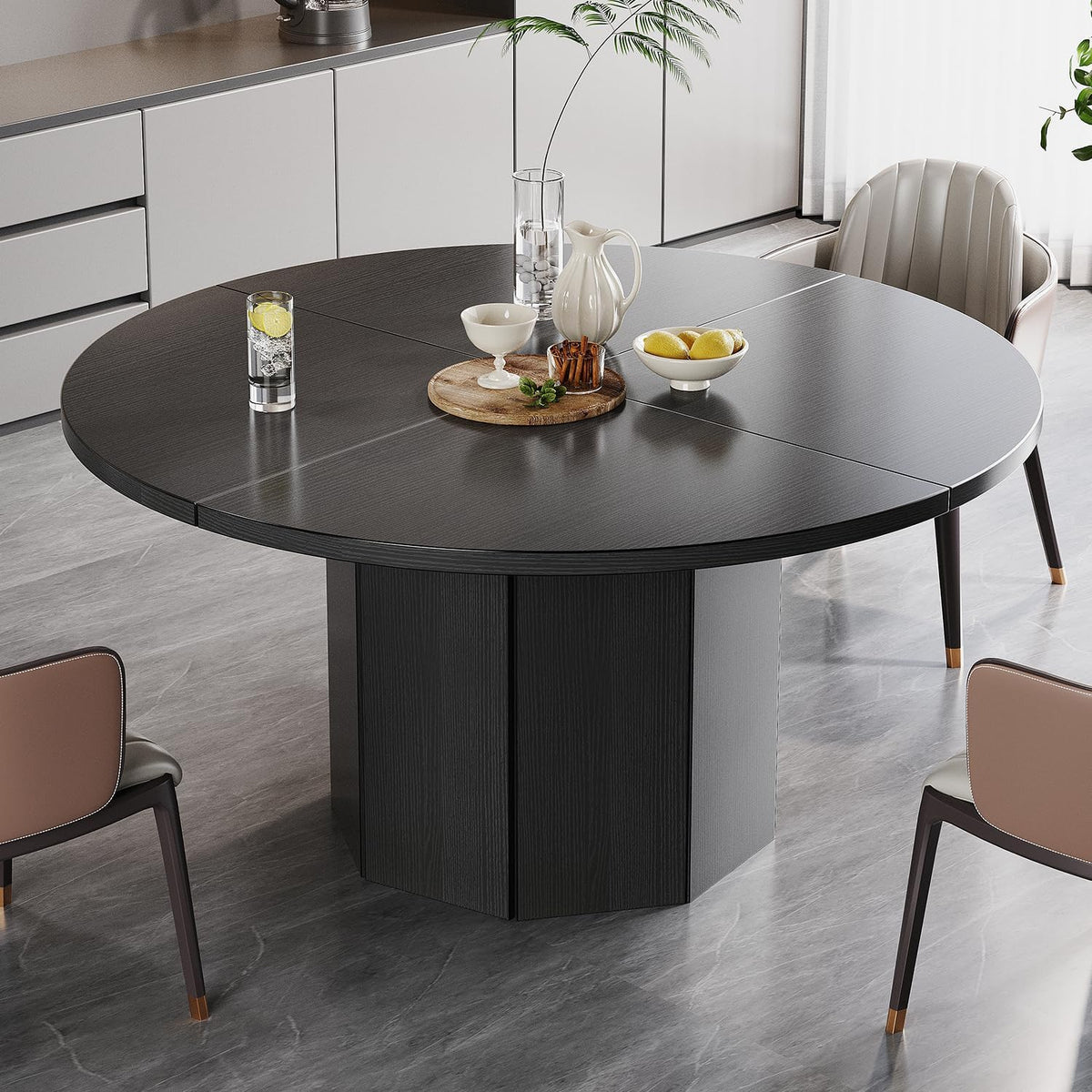 Biurko, HSH, 120 cm, Czarny/Brązowy, MDF