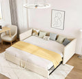 Sofa rozkładana, YNYHTER, 180x200 cm, Beżowy, MDF, 2-osobowe