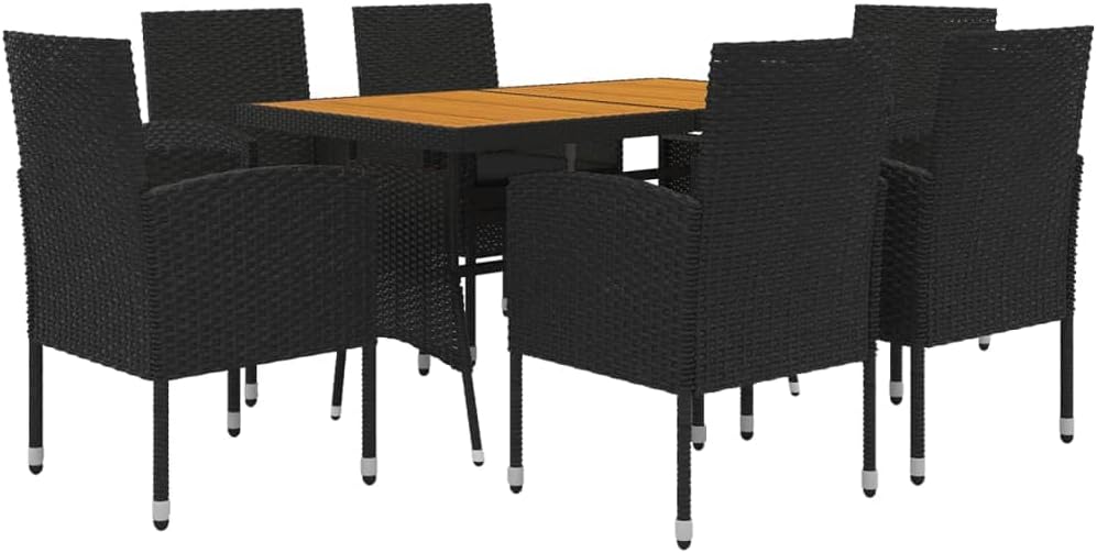 Zestaw mebli do jadalni, vidaXL, 130 x 70 x 72 cm, Czarny, lite drewno