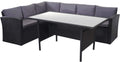Mendler, Poduszki, HWC-A29, 74 x 167,5 x 242 cm, 100 kg, Czarny/Szary, polirattan