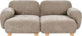 Sofa, Beliani, 124x66 cm, Beżowy, 2-osobowa, modułowa konstrukcja