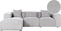 Sofa, Beliani, 235x65 cm, Szary, sztruks, 3-osobowy