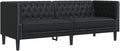 Sofa, vidaXL, 194 x 74,5 x 70,5 cm, Czarny, lite drewno, 3-osobowa